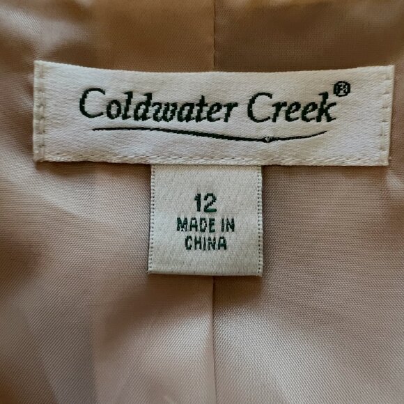 Coldwater Creek Women Size 12 Multi MixedPrint Faux Suede Contrast Stitch Jacket - Picture 12 of 14